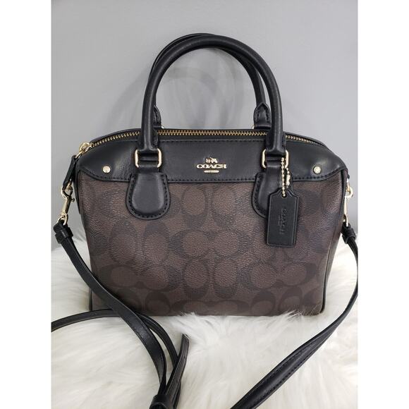 RARE Coach F32203 Mini Bennett Satchel Handbag In Signature‎ Canvas Classic